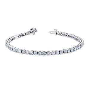 Moissanite Tennis Bracelet 5 2/5ct 10k White Gold